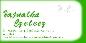 hajnalka czelecz business card